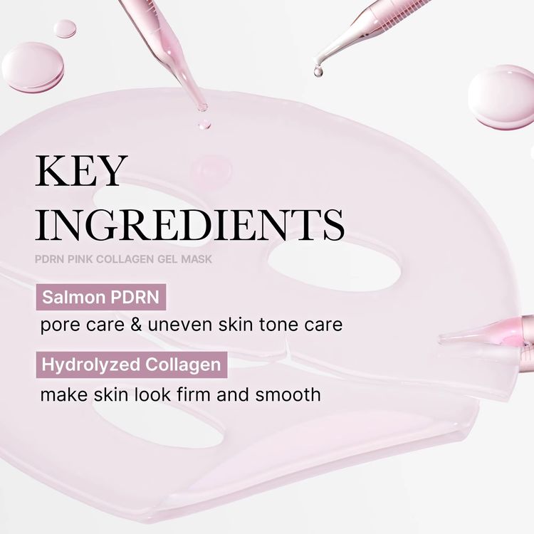 PDRN Pink Collagen Gel Mask (5-Pack) – Glow & Hydration Bundle image 2